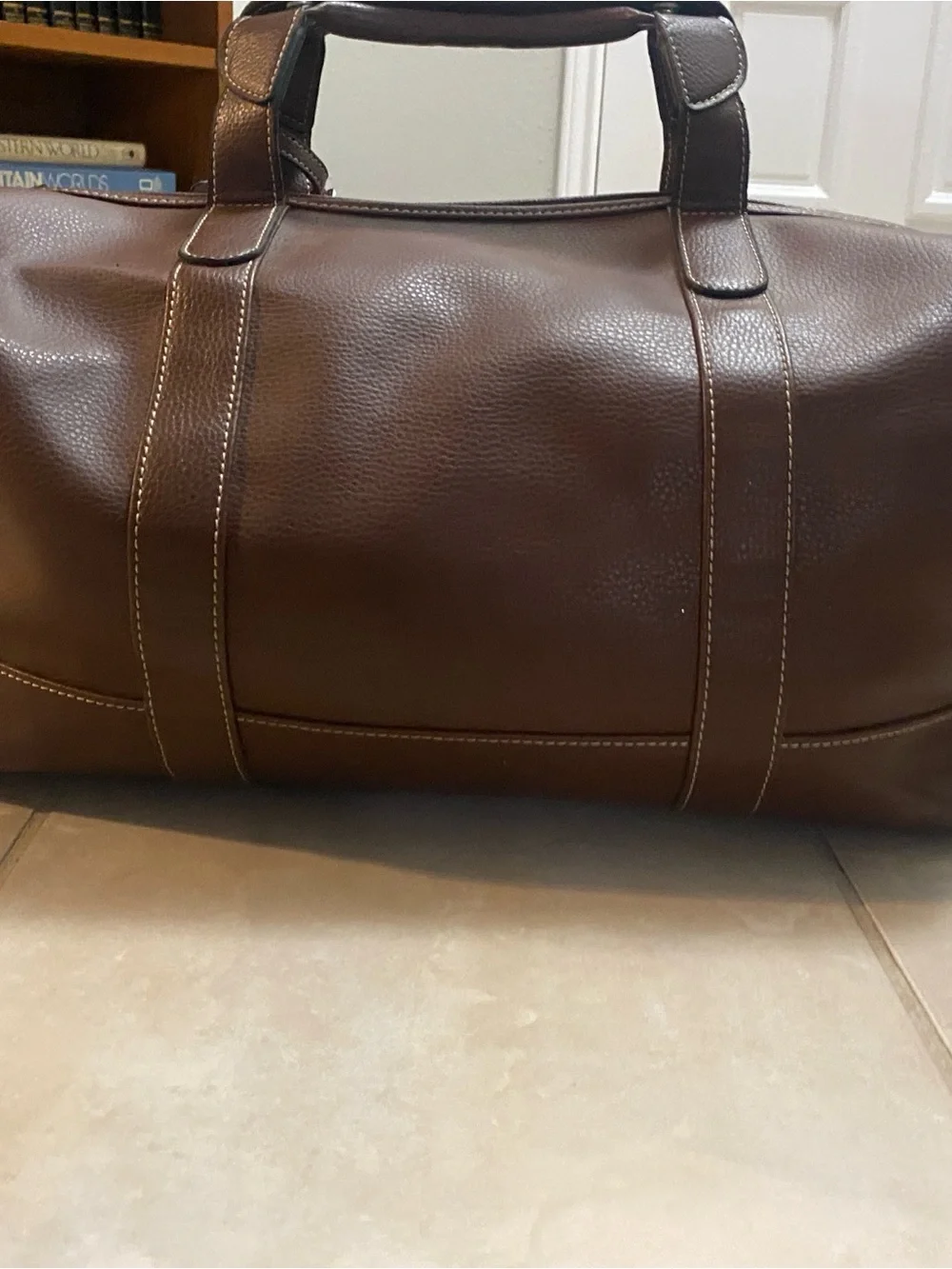 Barrington Gifts Leather Captains Brown Leather Duffel Bag